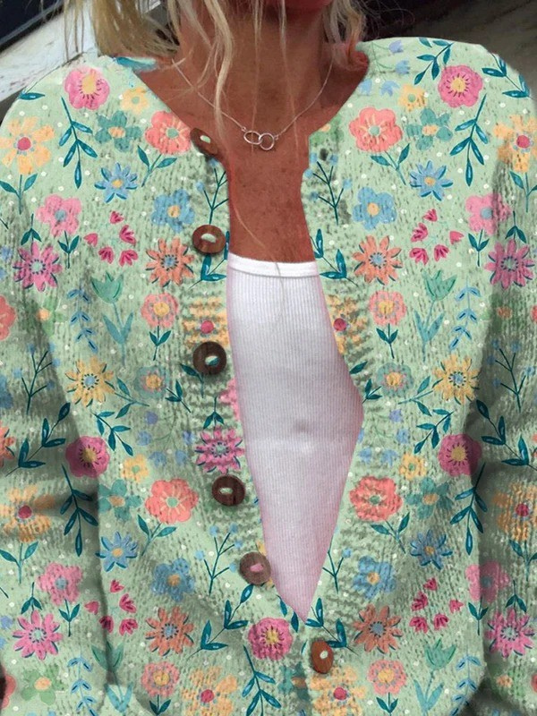 Mercedes | Cárdigan Vintage Floral de Mujer