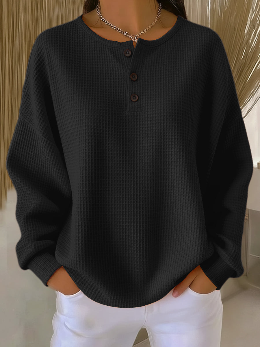 Miranda | Sudadera Henley Texturizada