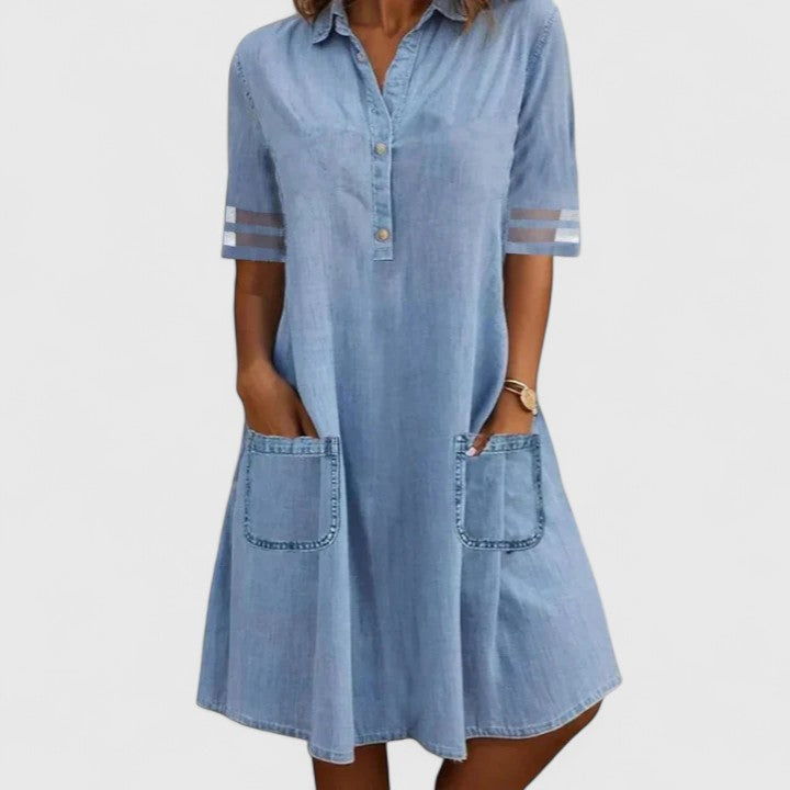 Brittany | Vestido en Denim que Realza la Silueta