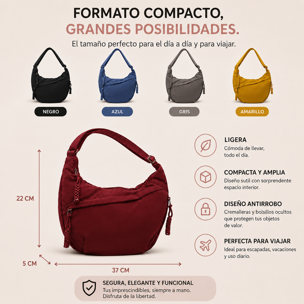 Mara | Bolso de Hombro Azul