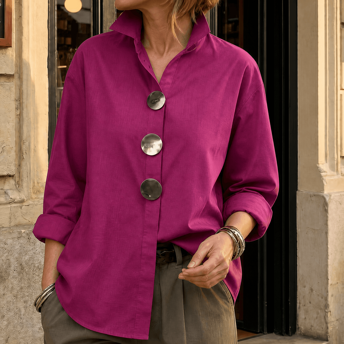 Peggy | Blusa Statement con Botones