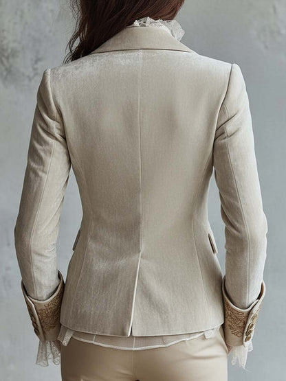 Constanza | Blazer Marfil Bordado Sastre