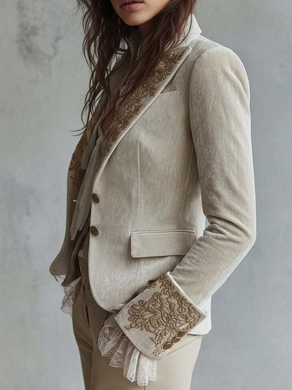 Constanza | Blazer Marfil Bordado Sastre