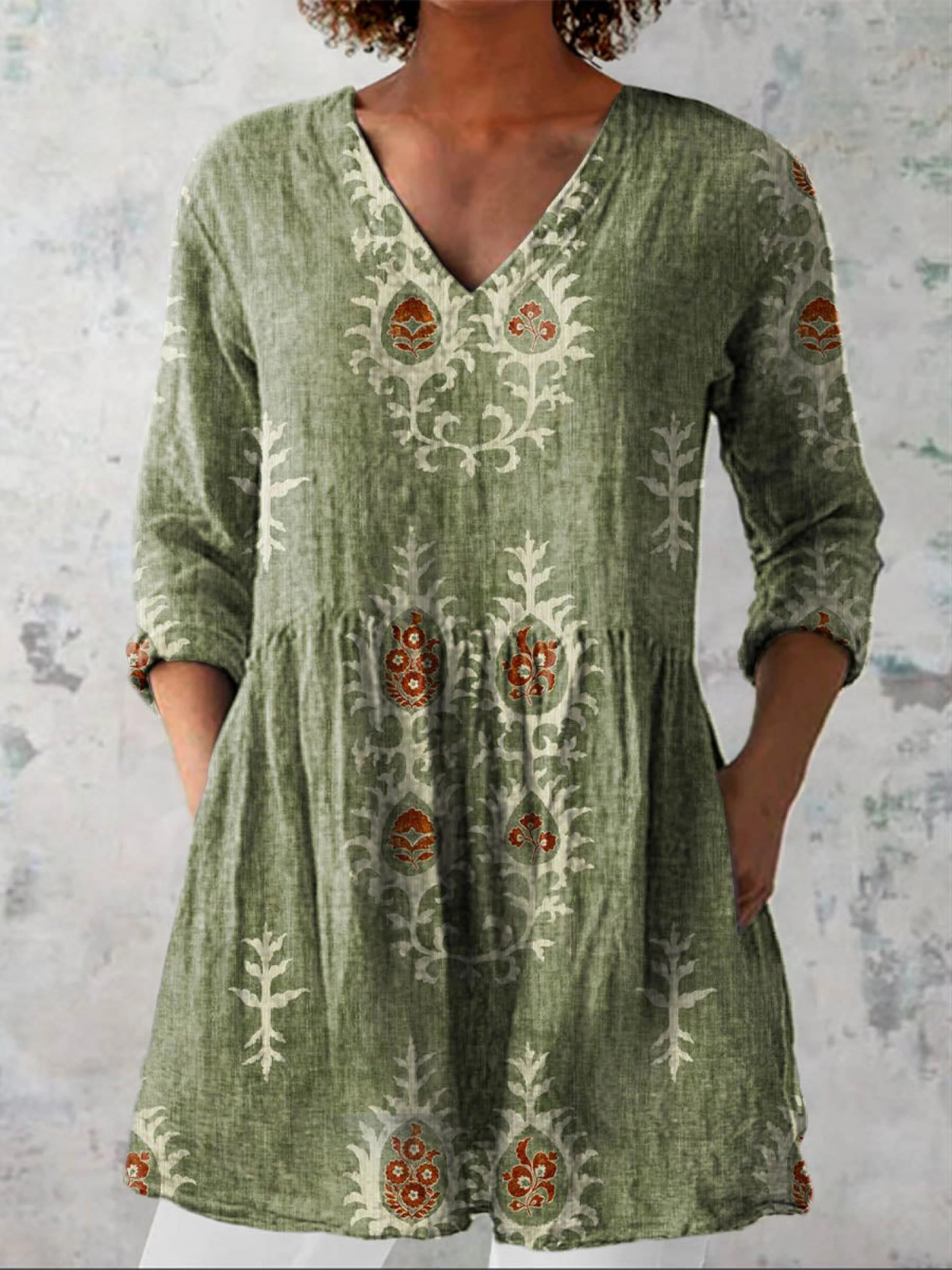 Moreau Lyon | Blusa Larga con Cuello en V para Mujeres