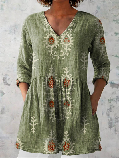 Moreau Lyon | Blusa Larga con Cuello en V para Mujeres
