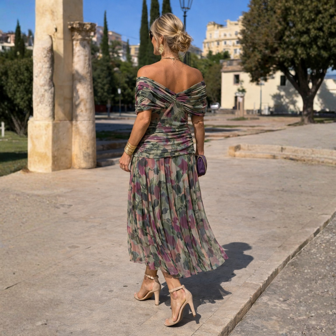 Micaela | Vestido Largo con Hombros Descubiertos