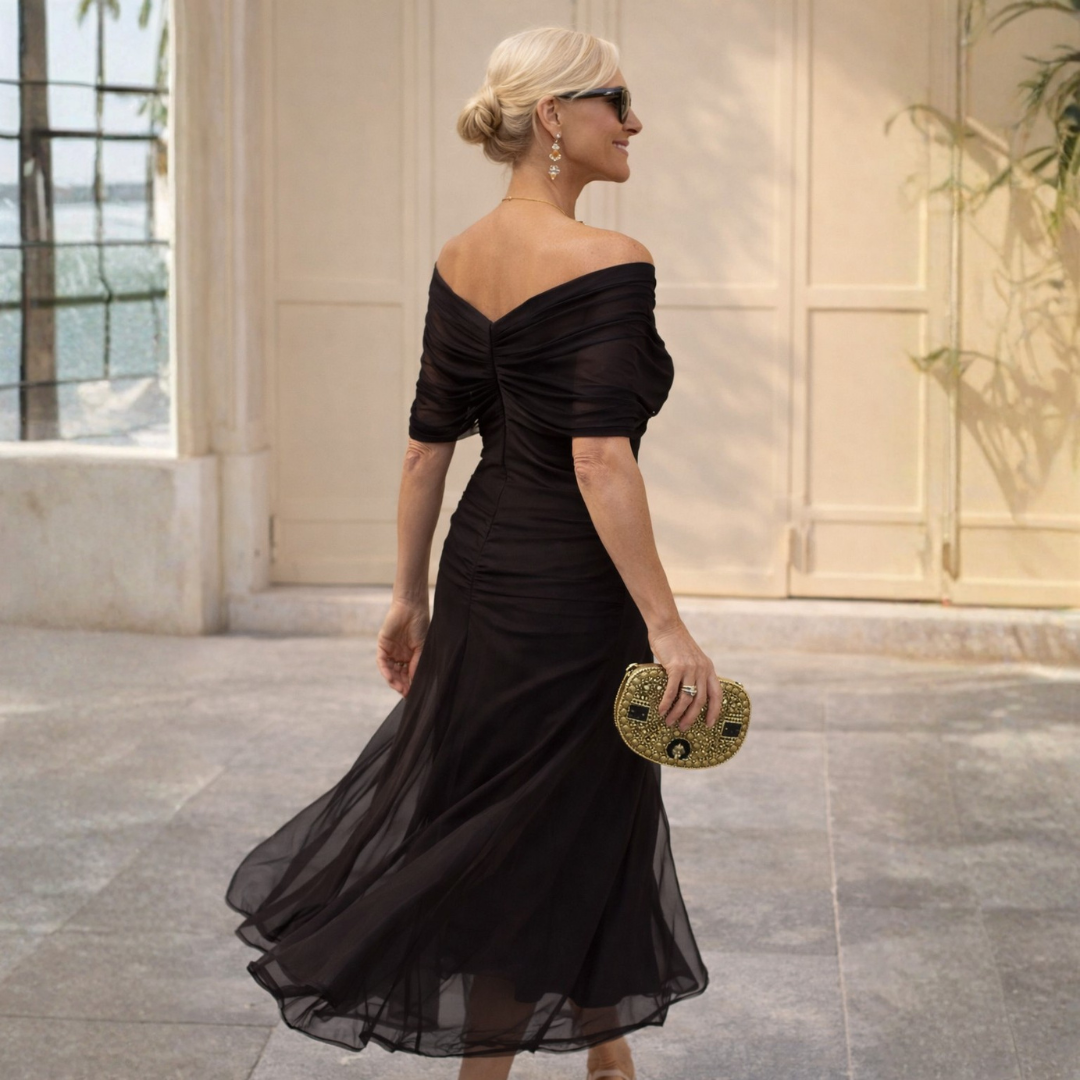 Micaela | Vestido Largo con Hombros Descubiertos