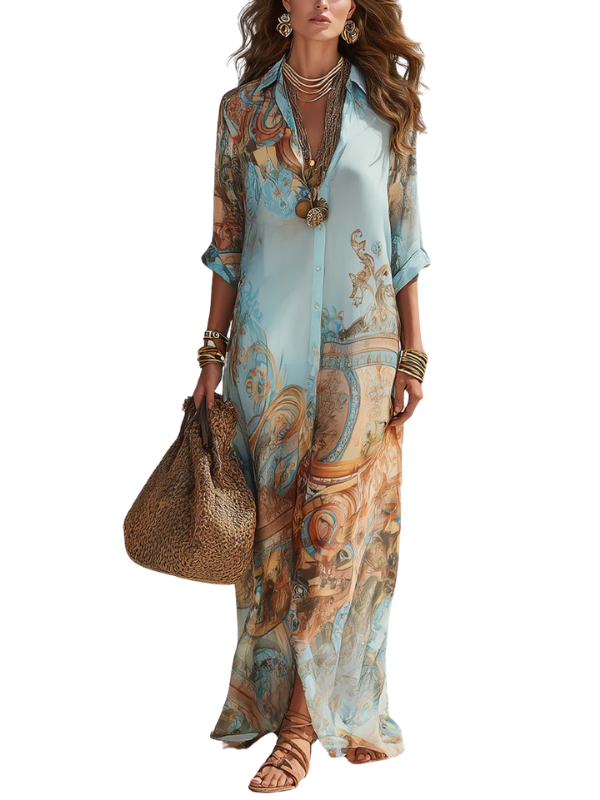 Bella | Vestido Camisero Mediterráneo