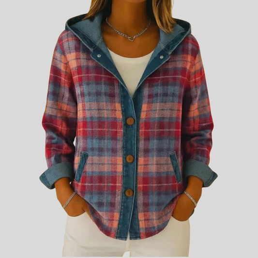 Gregoria | Sobrecamisa de Cuadros con Capucha