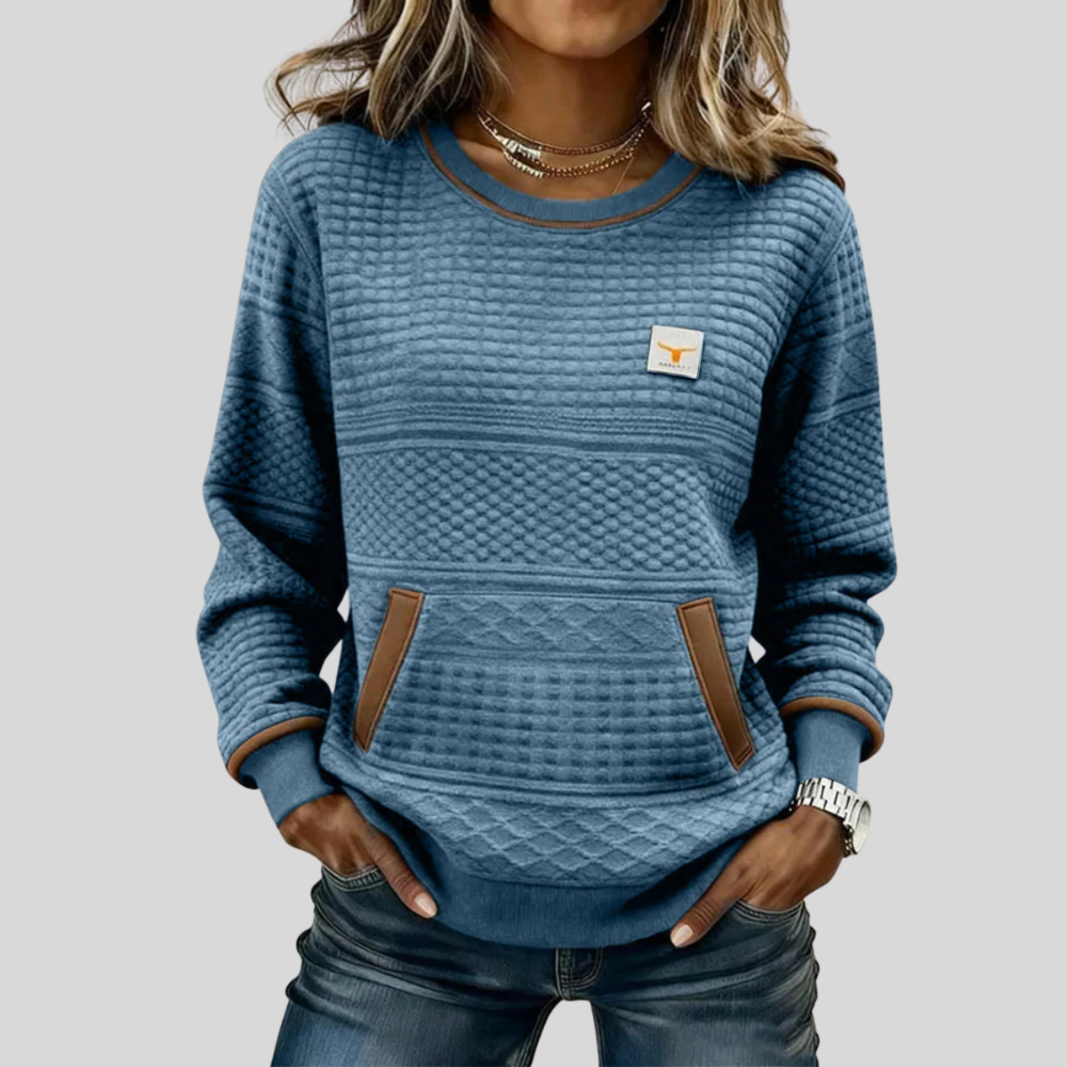 Marcelina | Sudadera Texturizada de Bloques de Color