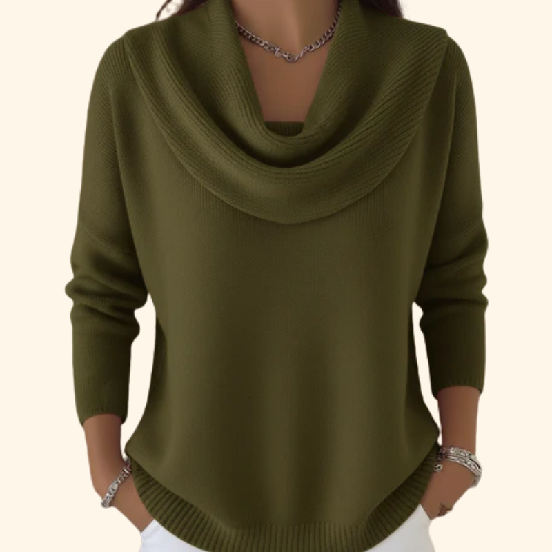Iole | Jersey de Cuello Drapeado