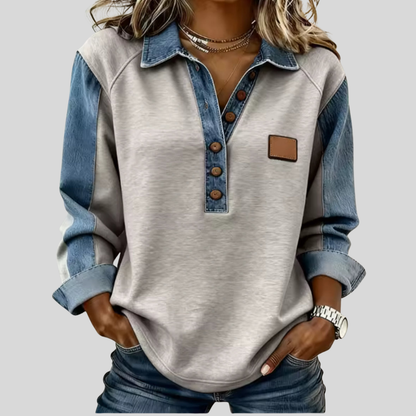 Eugenia | Jersey Bicolor con Cuello