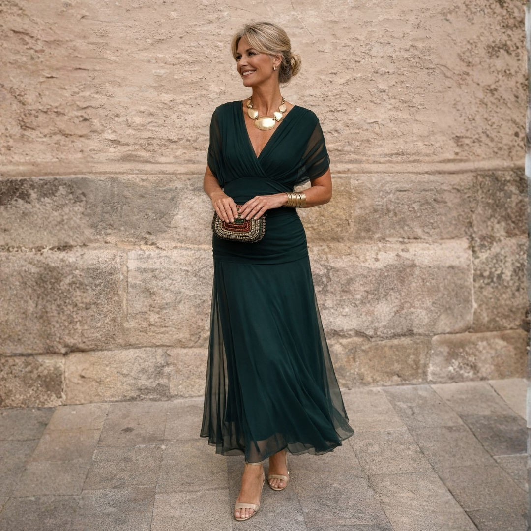 Micaela | Vestido Largo con Hombros Descubiertos