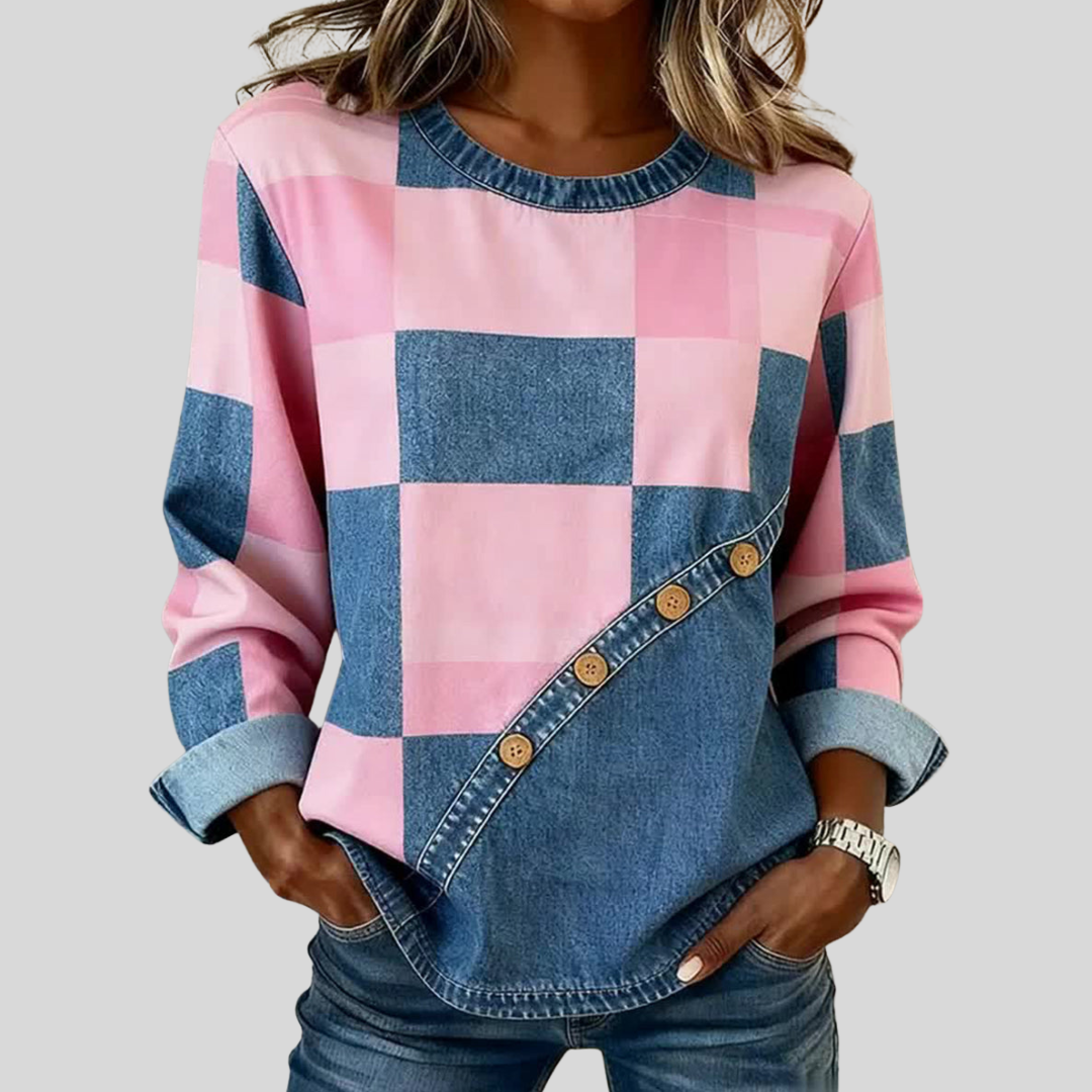 Irene | Sudadera Patchwork de Bloques de Color