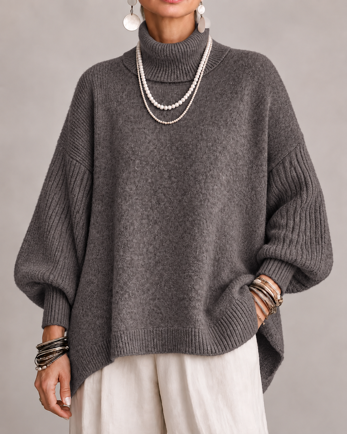 Catalina | Jersey Elegante de Cuello Alto