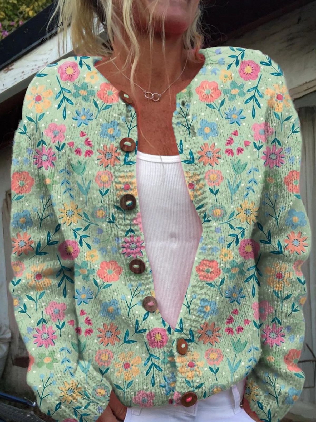 Mercedes | Cárdigan Vintage Floral de Mujer