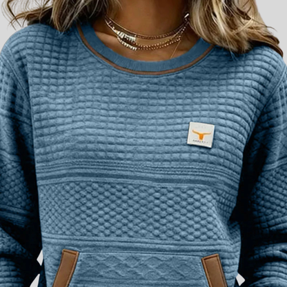 Marcelina | Sudadera Texturizada de Bloques de Color