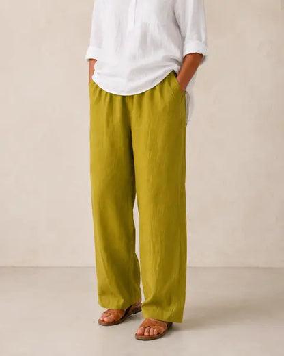 Amalia | Pantalón Fluido de Algodón y Lino