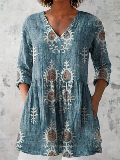 Moreau Lyon | Blusa Larga con Cuello en V para Mujeres