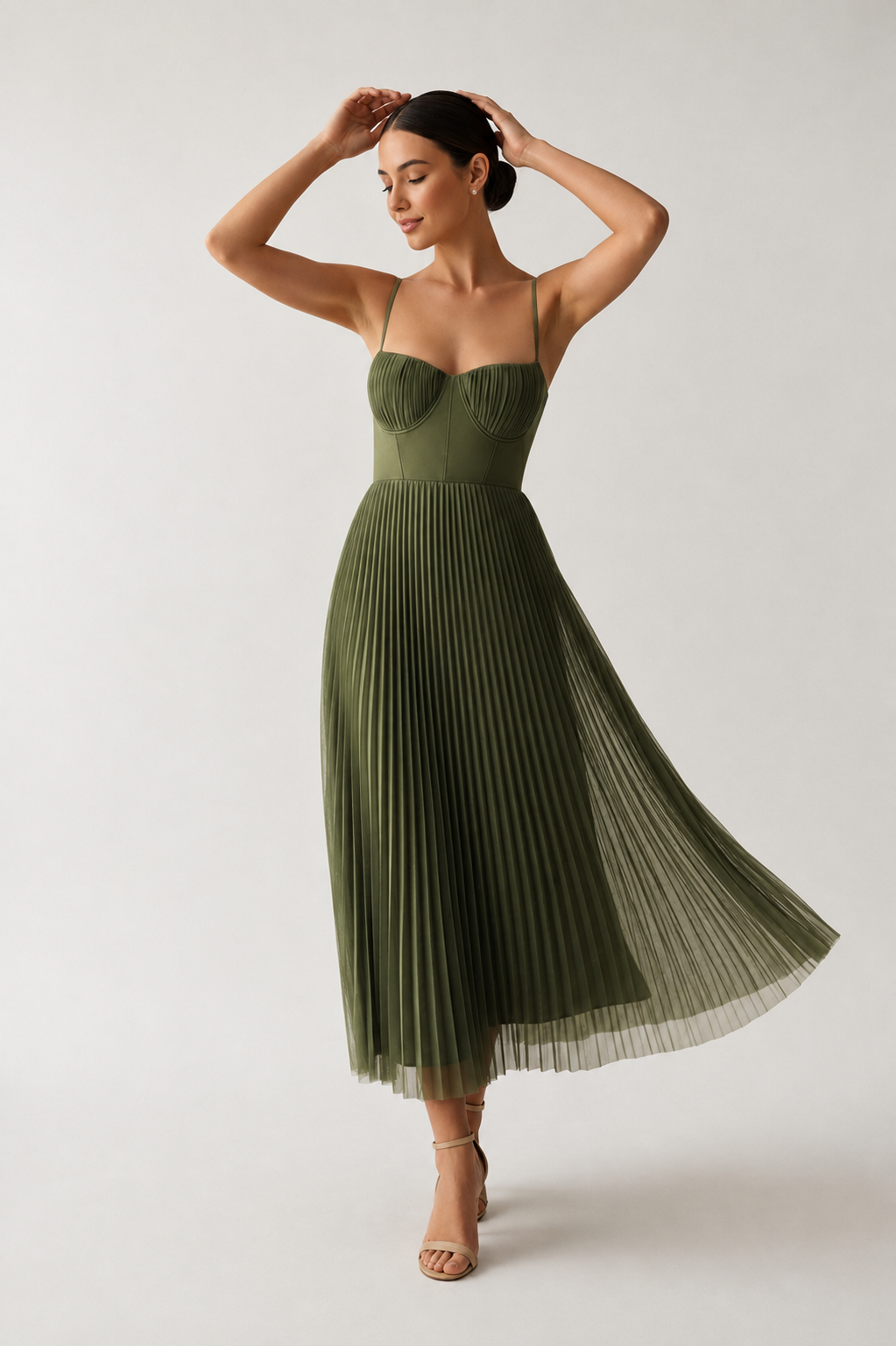 Tamara | Vestido Midi Largo con Corsé