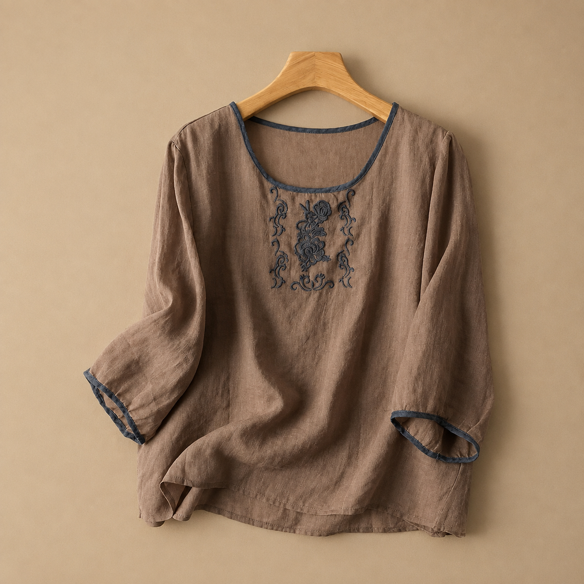 Blusa Floral de Lino Rosalie