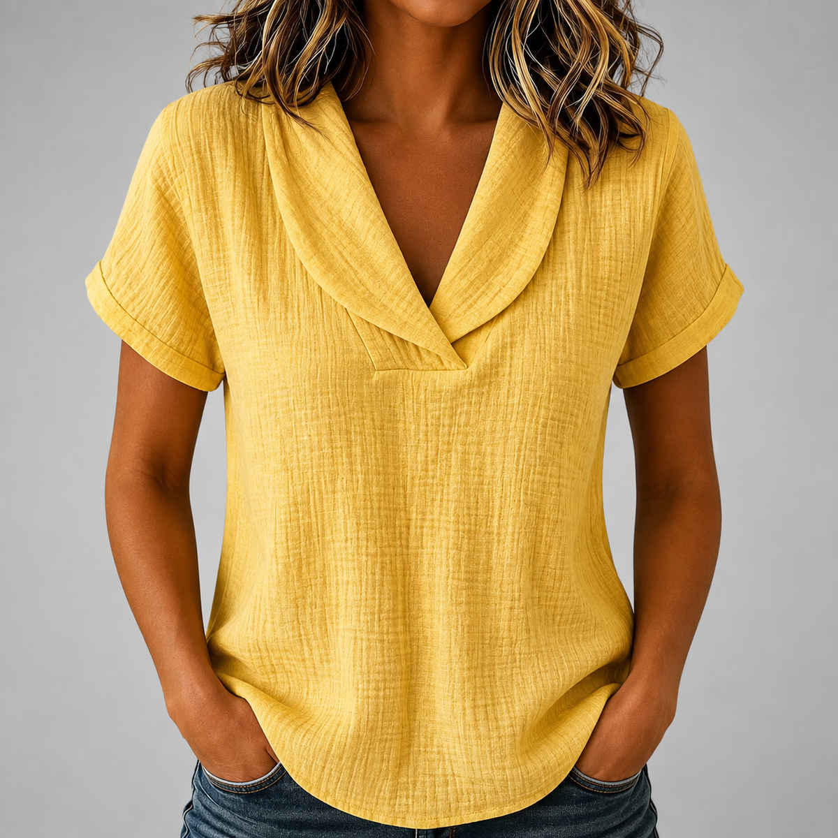 Blusa de Algodón y Lino Corinne