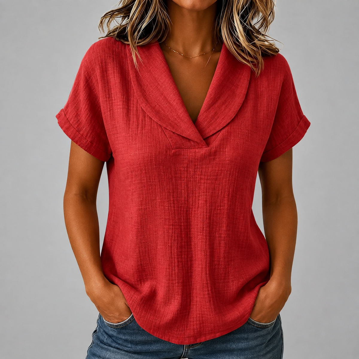 Blusa de Algodón y Lino Corinne