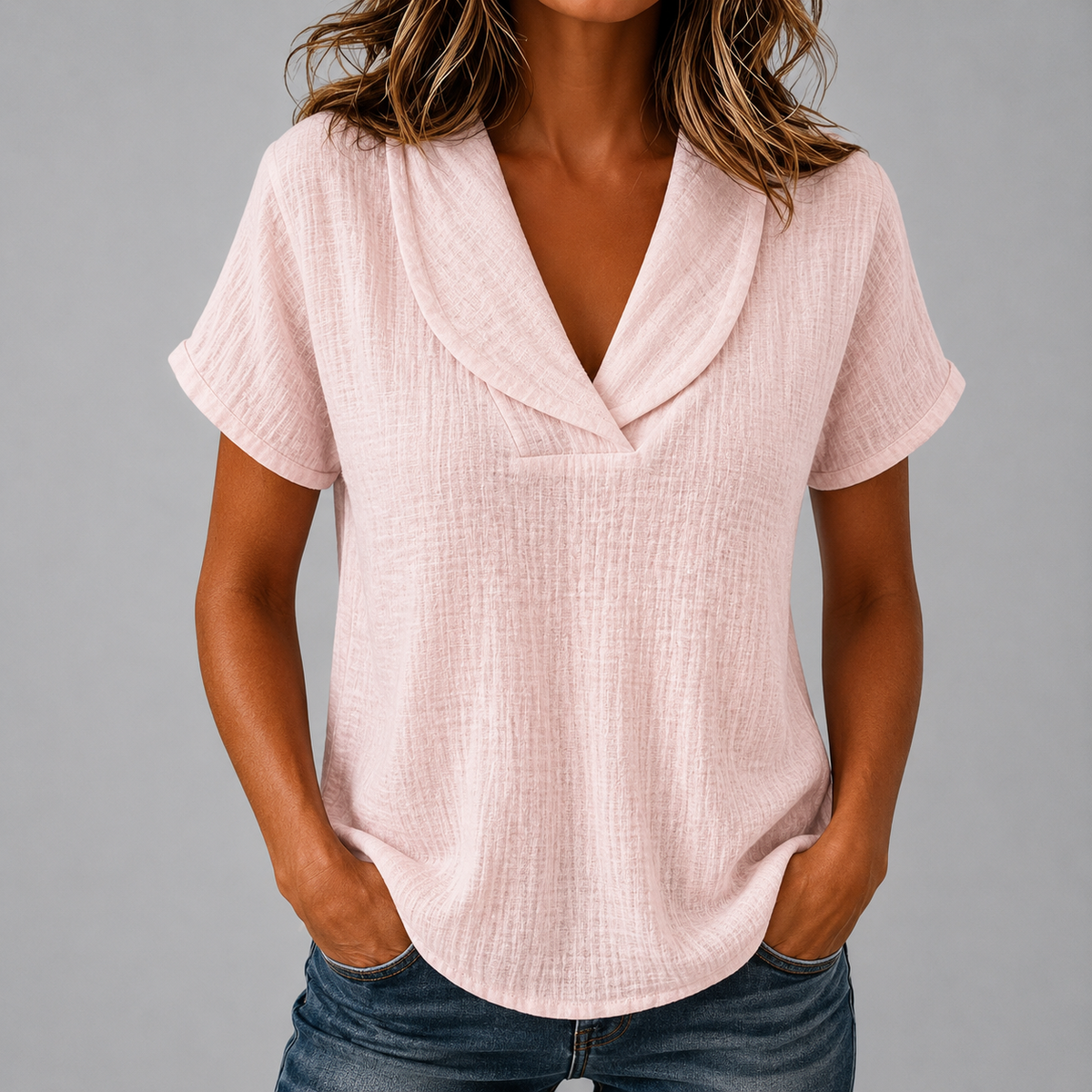 Blusa de Algodón y Lino Corinne