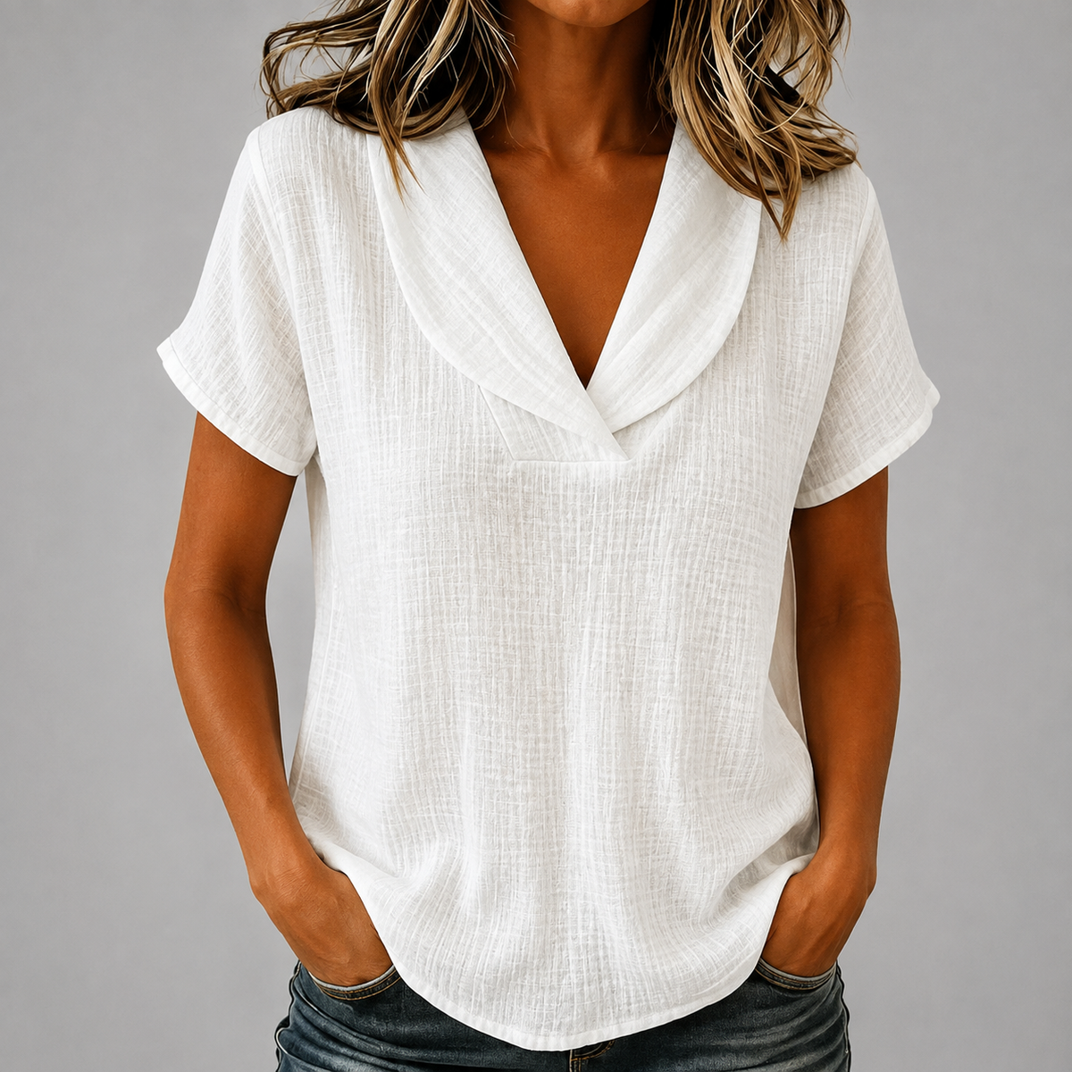 Blusa de Algodón y Lino Corinne