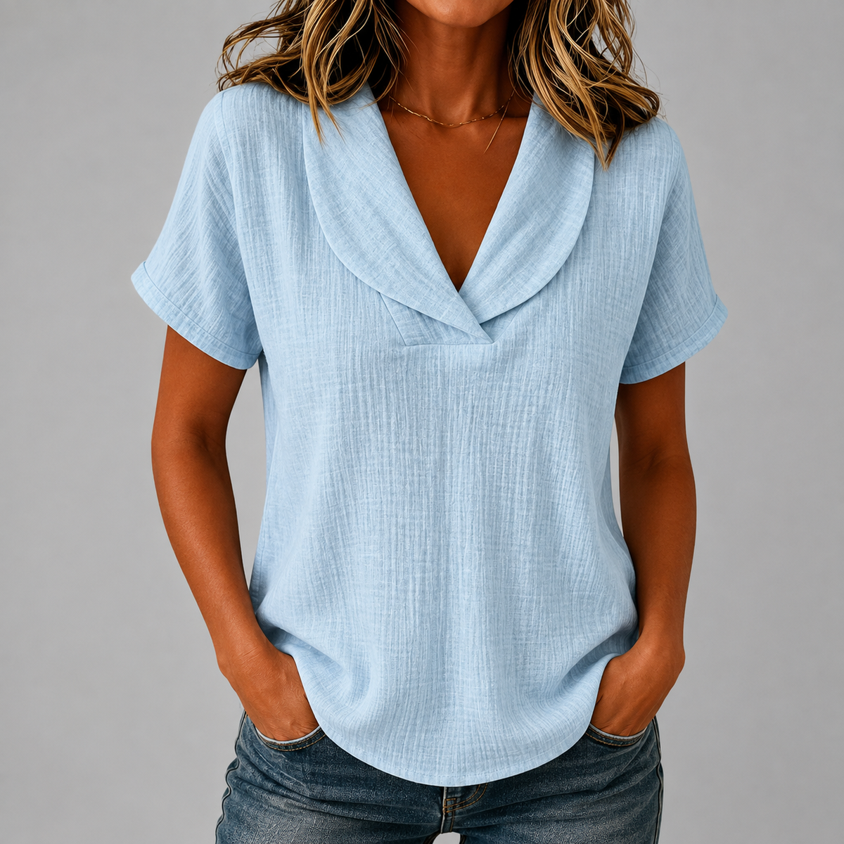 Blusa de Algodón y Lino Corinne