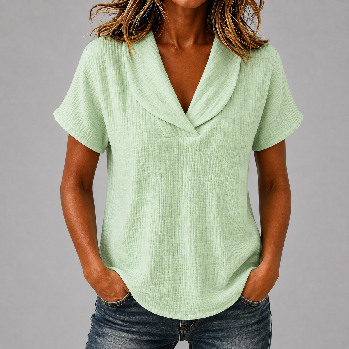 Blusa de Algodón y Lino Corinne
