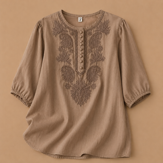 Martha | Blusa de Algodón y Lino Verena