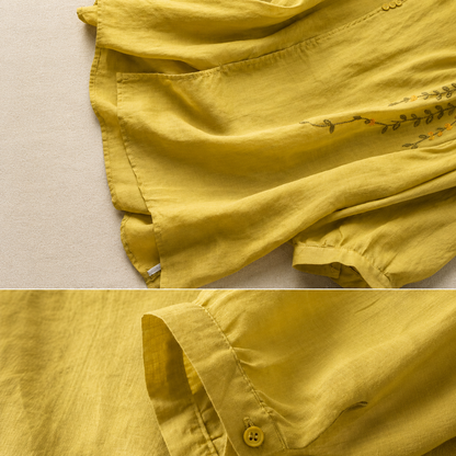 Blusa de Algodón y Lino Adeline