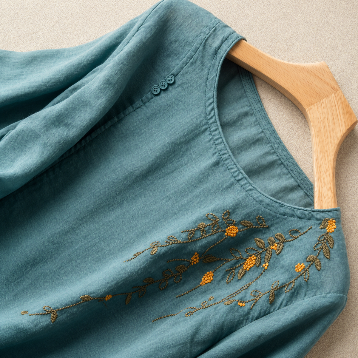 Blusa de Algodón y Lino Adeline