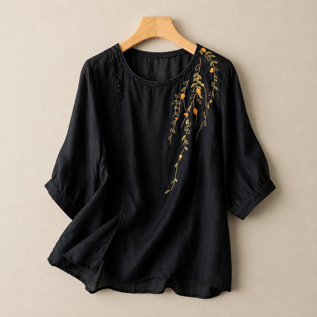 Blusa de Algodón y Lino Adeline