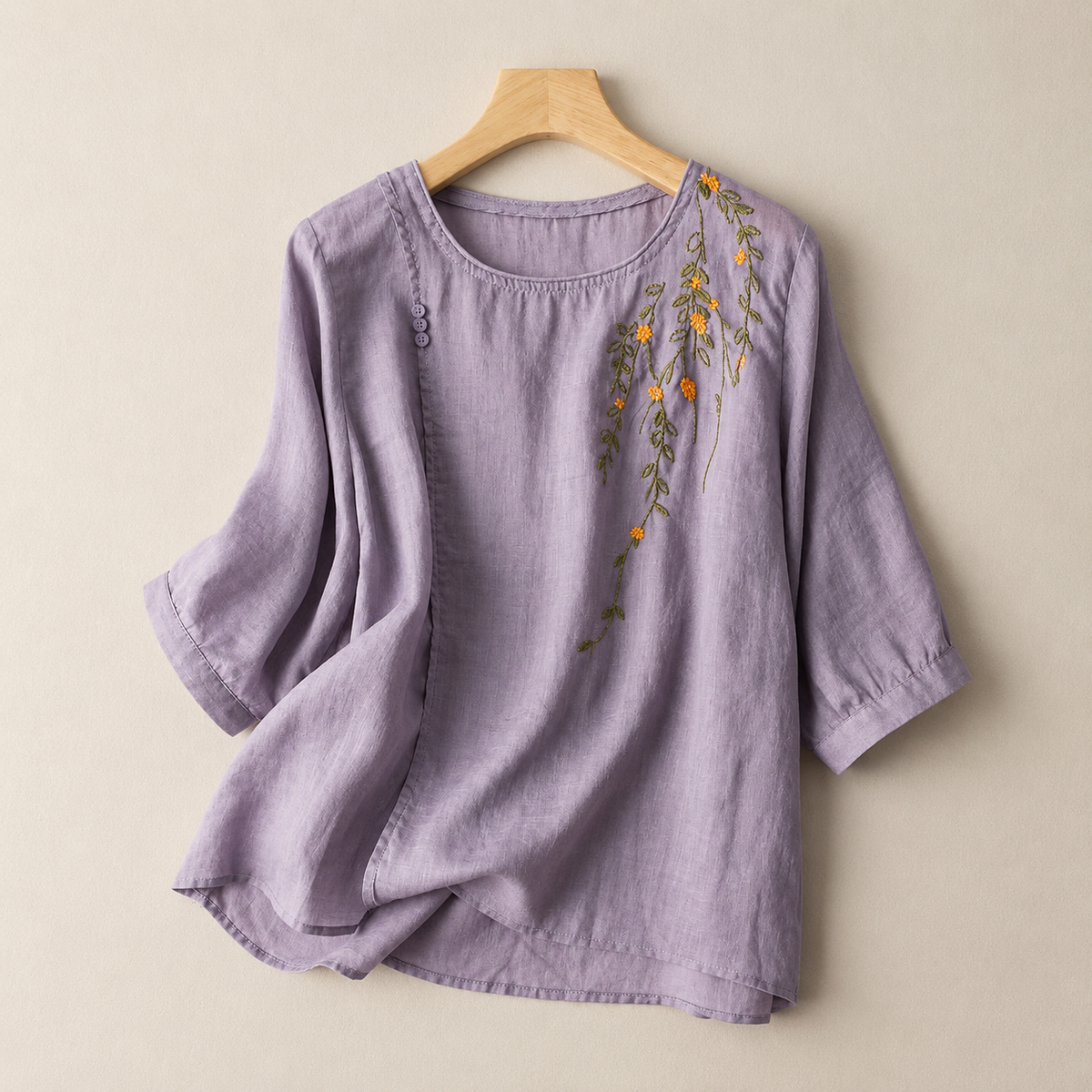 Blusa de Algodón y Lino Adeline