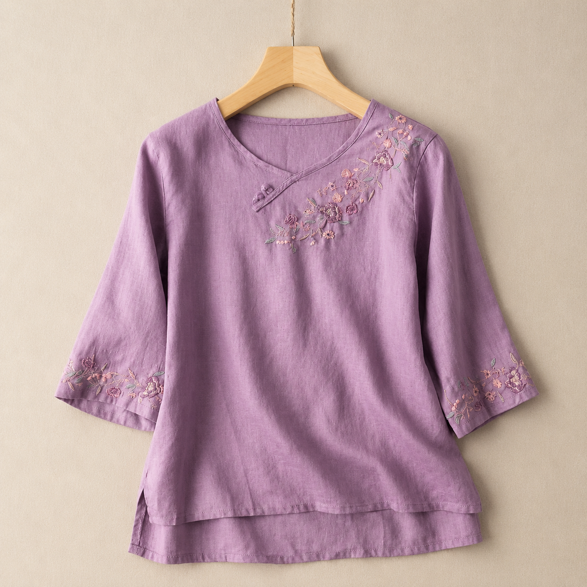Blusa de Algodón y Lino Amoura