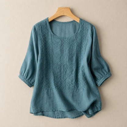Blusa de Algodón Bordada Aveline