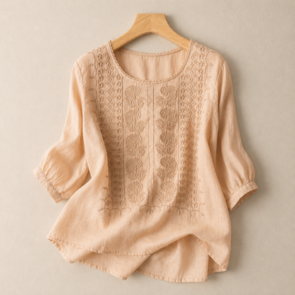 Blusa de Algodón Bordada Aveline