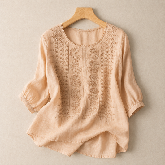 Blusa de Algodón Bordada Aveline