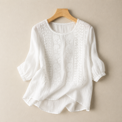 Blusa de Algodón Bordada Aveline