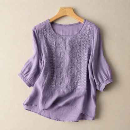 Blusa de Algodón Bordada Aveline