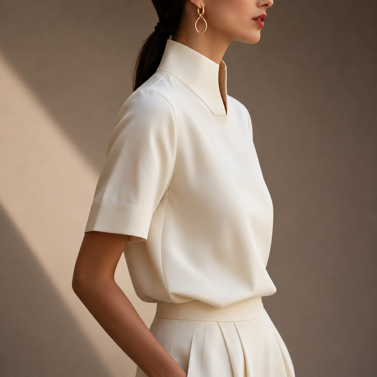 Blusa de Cuello Alto Amelie