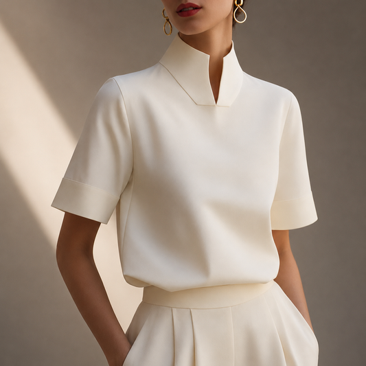 Blusa de Cuello Alto Amelie