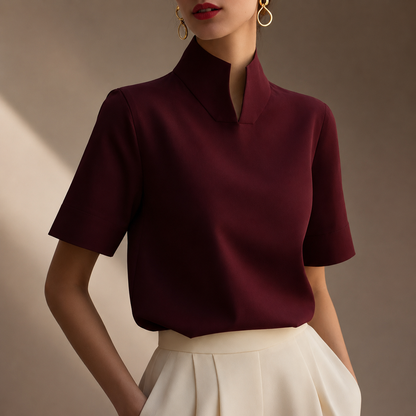 Blusa de Cuello Alto Amelie