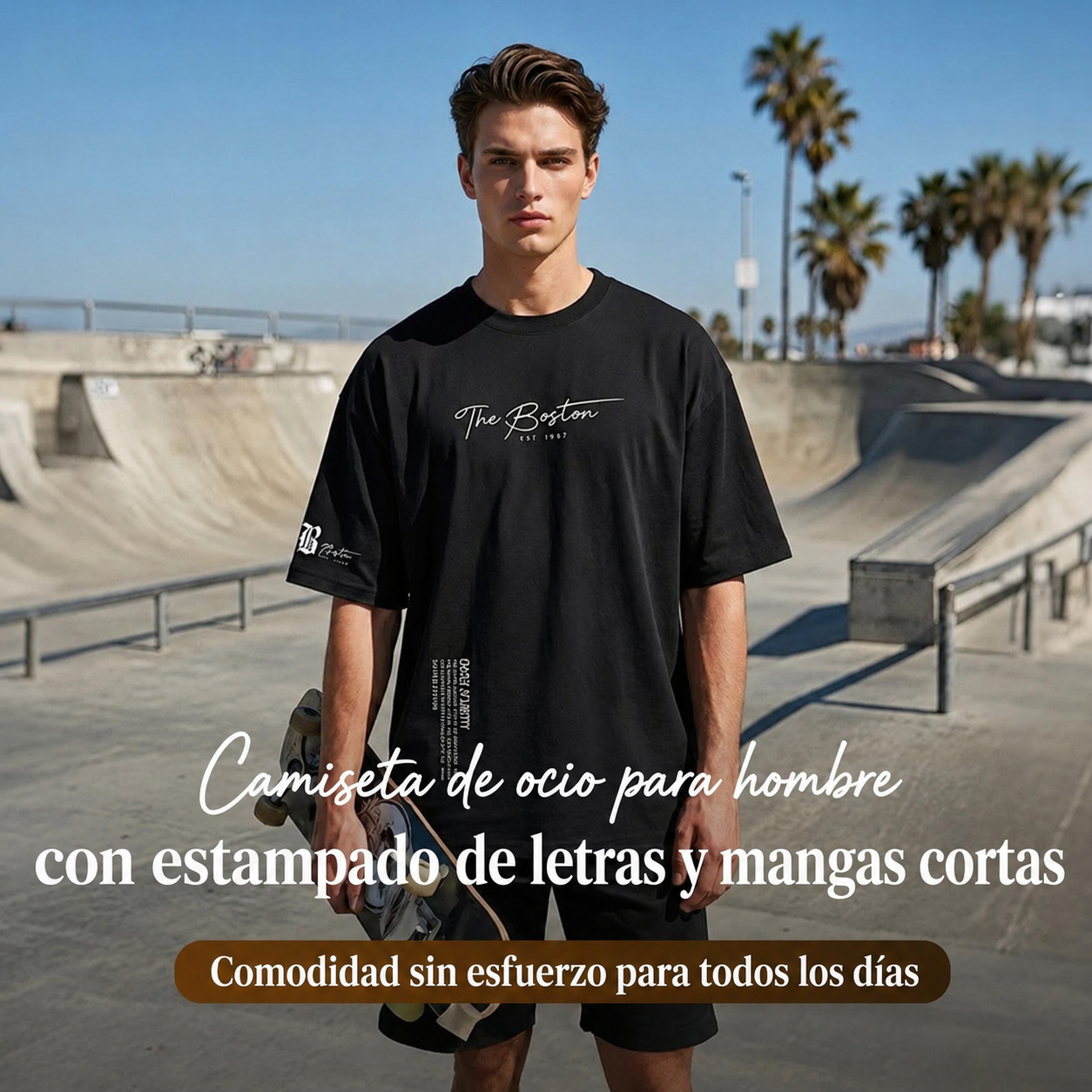👕🏙️ ¡50 % DE DESCUENTO AHORA! Camiseta de estilo urbano para hombre de corte holgado: mezcla de algodón de primera calidad, corte oversize y estampado gráfico ✨