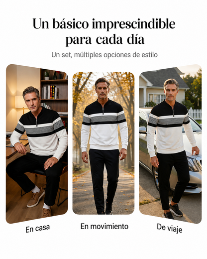 ⌛ Solo quedan 3 días: ¡50 % de descuento en todo! ⏰ Conjunto de hombre: jersey con estampado gráfico y pantalones