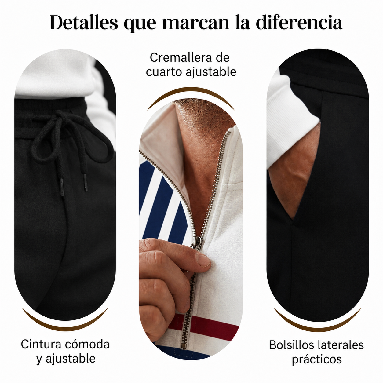 ⌛ Solo quedan 3 días: ¡50 % de descuento en todo! ⏰ Conjunto de hombre: jersey con estampado gráfico y pantalones