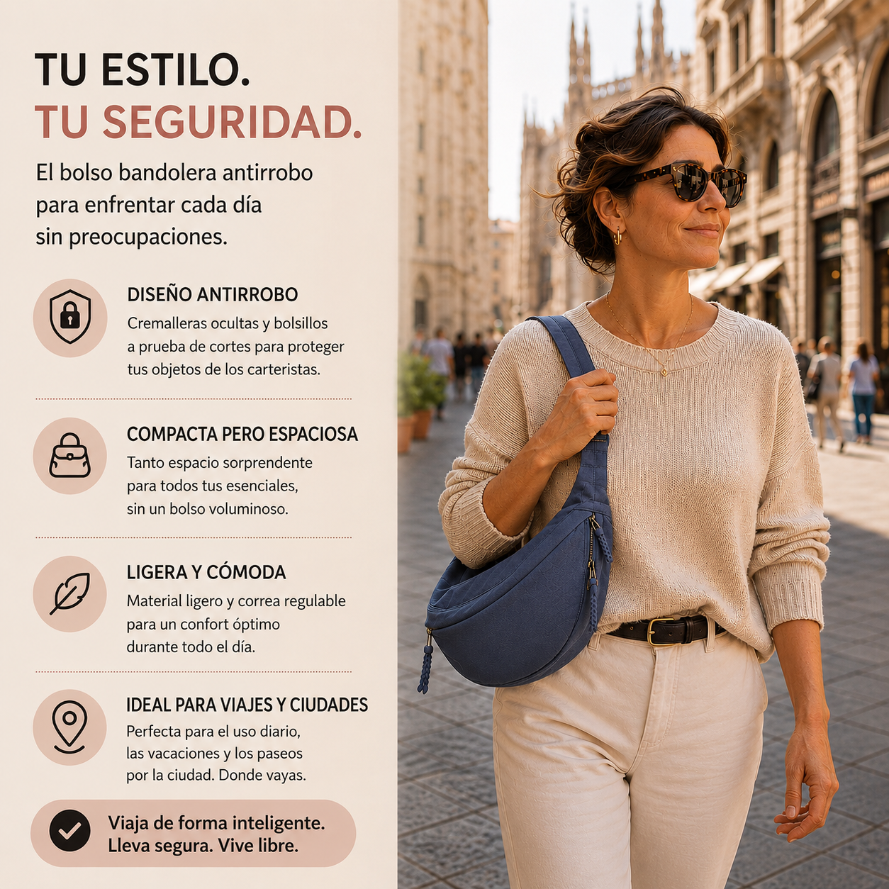 Mara | Bolso de Hombro Azul