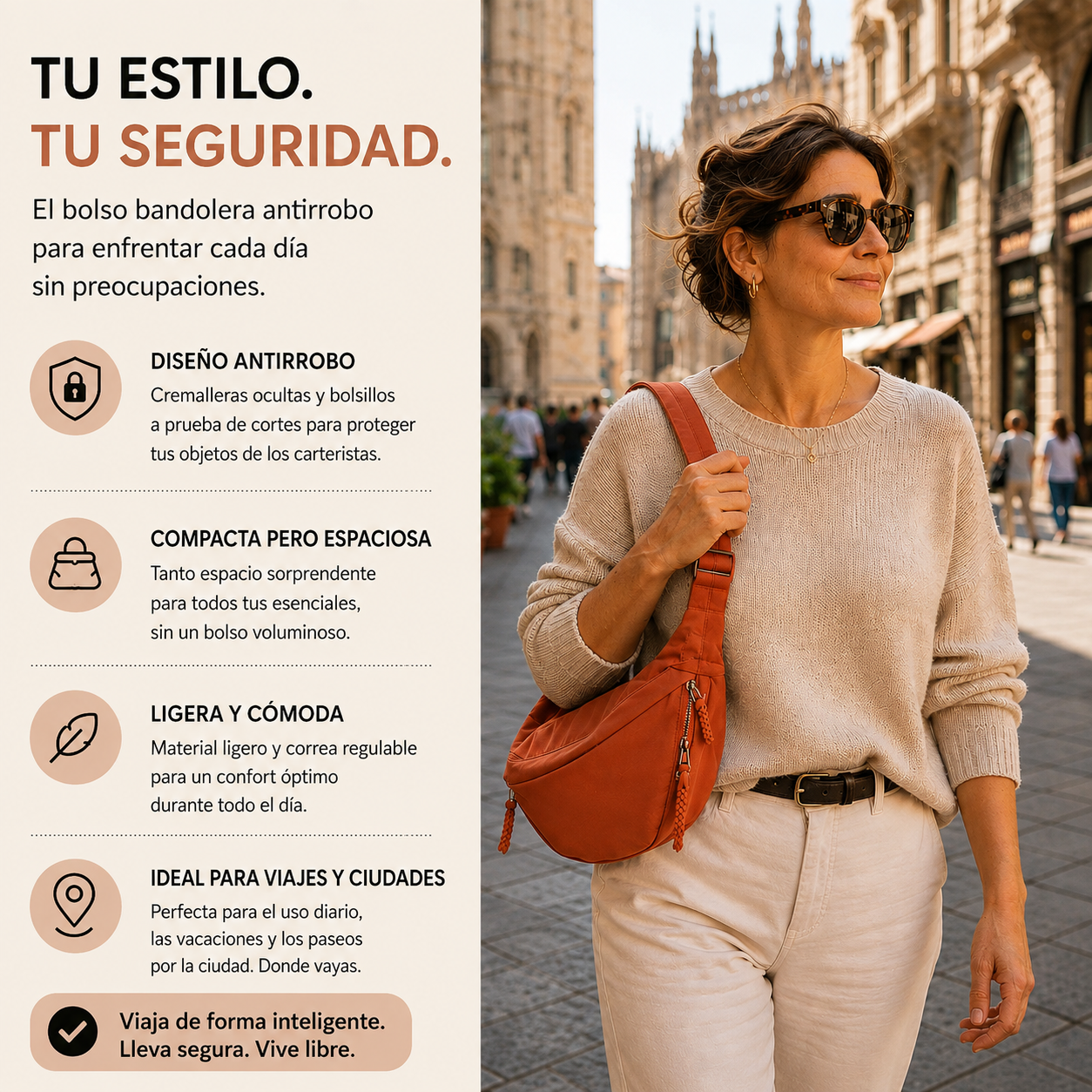 Gioia | Bolso de Hombro Naranja